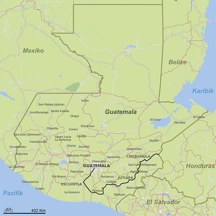 Landkarte Guatemala