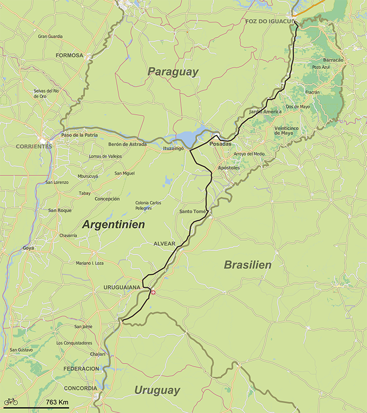 Landkarte Argentinien